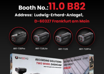 AKEEYO Brings Its Two-Wheel Dash Cam Lineup to Eurobike 2026