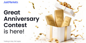 JustMarkets Launches Great Anniversary Contest with $50,000+ Prize Pool and Gold Rewards