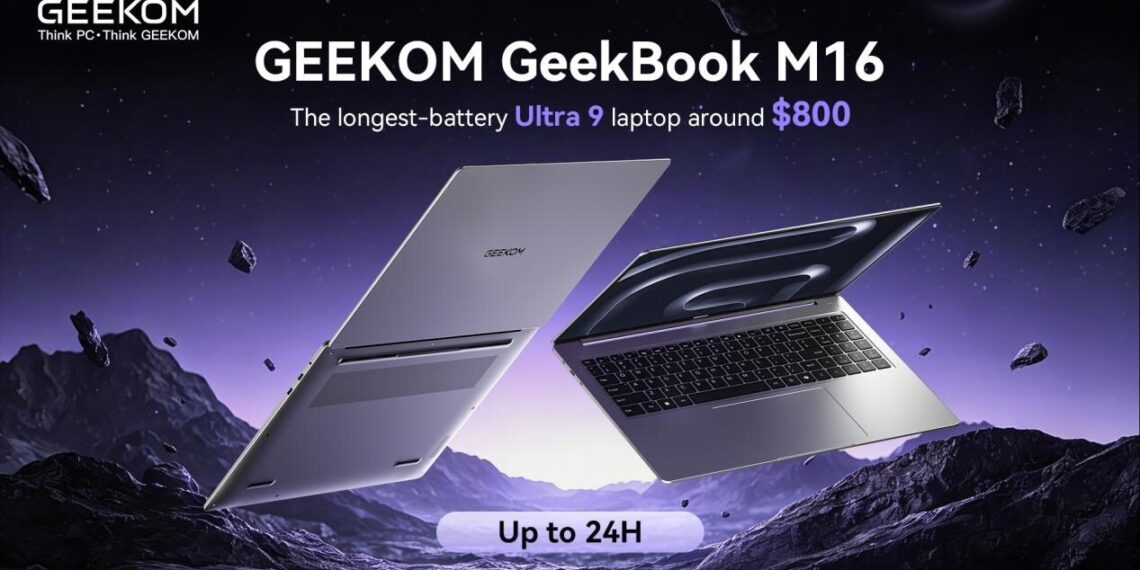 GEEKOM Launches the New GeekBook M16, Redefining the $800 High-Performance Productivity Laptop Segment