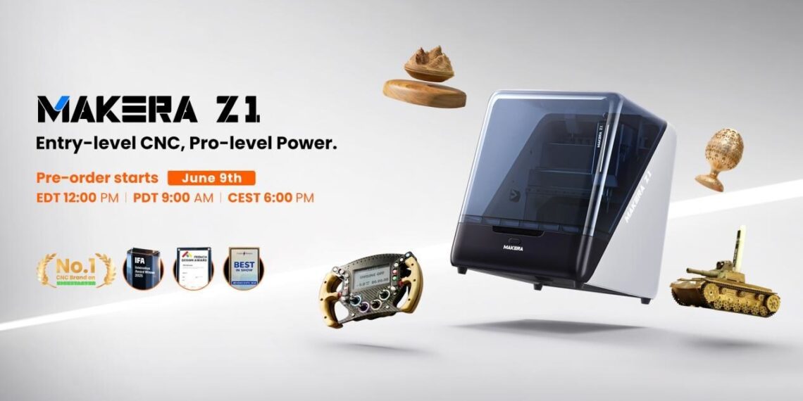 Makera Z1 Now Available for Global Pre-Order, Bringing Entry-Level CNC with Pro-Level Power
