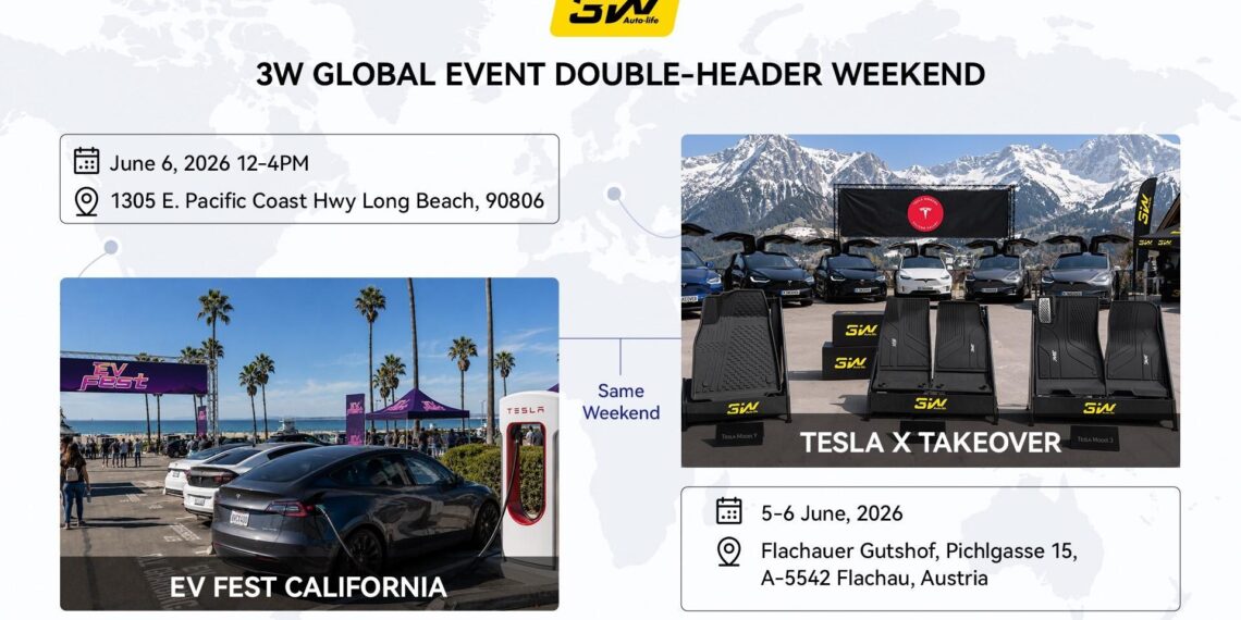 From California to the Austrian Alps: 3W Auto-life Debuts Future Series Floor Liners With Tesla and EV Communities