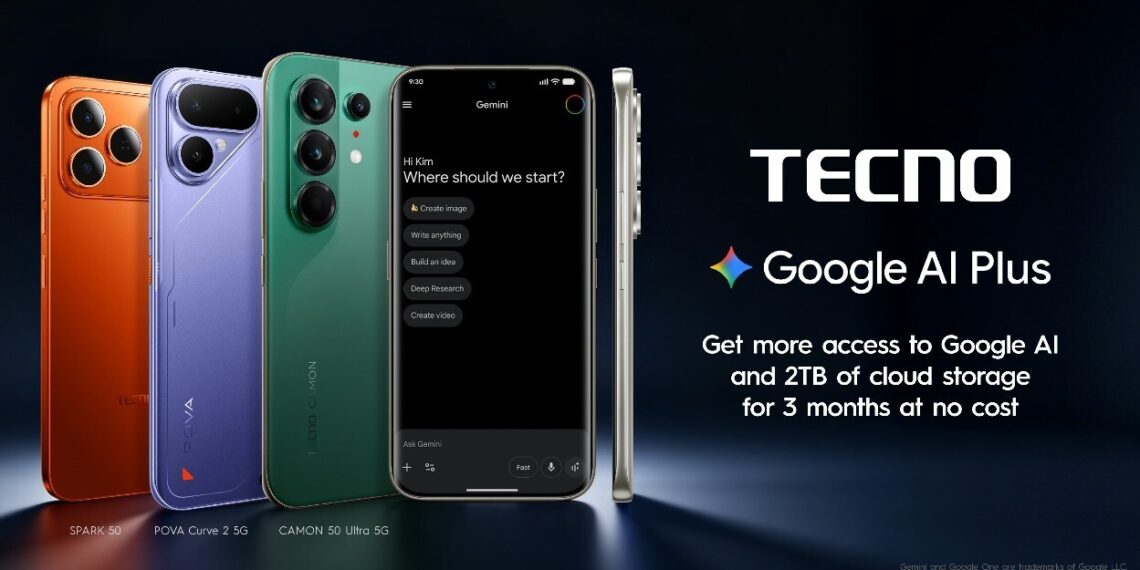 TECNO Users Can Now Get 3 Months of Google AI Plus at No Cost on Eligible Device