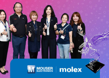Mouser Receives Molex’s APAC e-Catalogue Distributor of the Year Award for Eighth Consecutive Year
