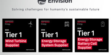 Envision Named to S&P Global Tier 1 Cleantech Companies List for the Second Consecutive Year
