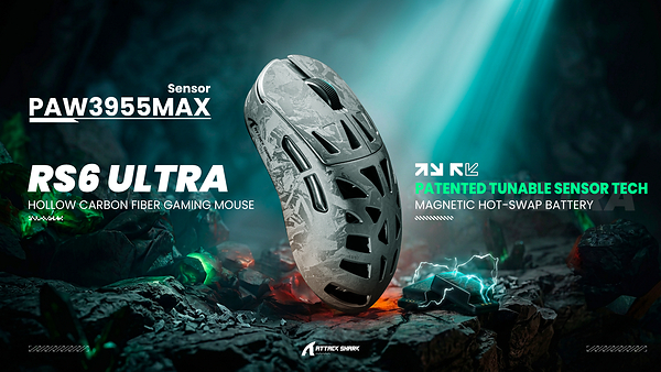 ATTACK SHARK Unveils RS6 ULTRA, a Flagship Esports Mouse Featuring Its Proprietary Magnetic Hot-Swappable Battery Technology