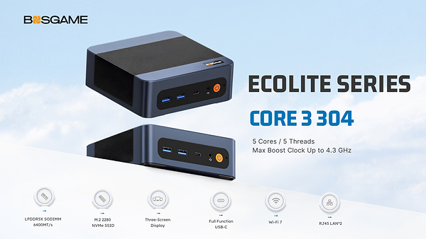 BOSGAME Introduces E6 ECO, One of the First Mini PCs Powered by Intel’s New Intel Core 3 Processor 304