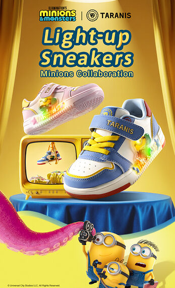 TARANIS Debuts Official Minions & Monsters™ Kids Sneakers Timed to Global Film Release