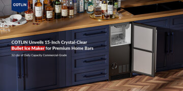 COTLIN Unveils a New Standard in 15-Inch Built-In Ice Maker Delivering Crystal-Clear Bullet Ice for Premium Home Bar Experiences