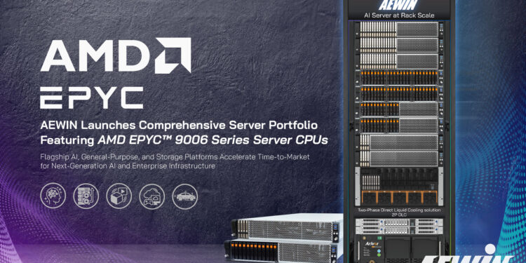 Qisda Group’s AEWIN Launches Comprehensive Server Portfolio Featuring AMD EPYC™ 9006 Series Server CPUs