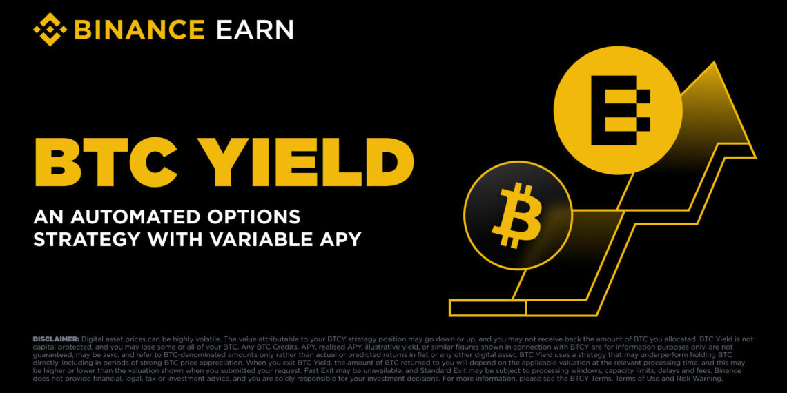 Binance Launches BTC Yield, Bringing Covered Call Bitcoin Income Strategy to Users