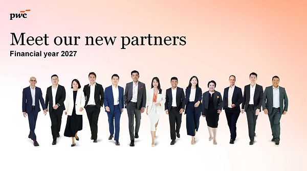 PwC Singapore welcomes 13 new partners–majority of which work with AI, technology and data
