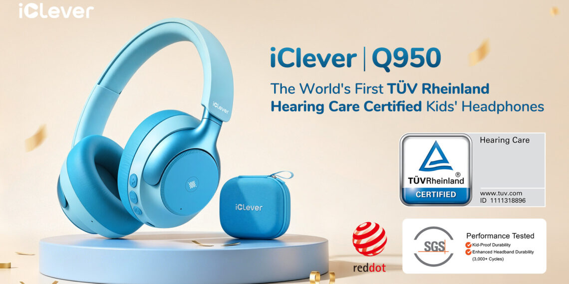 iClever Launches the Q950, the World’s First TÜV Rheinland Hearing Care Certified Kids’ Headphones