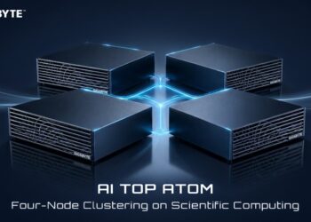 GIGABYTE Demonstrates AI TOP ATOM Four-Node Clustering on Scientific Computing