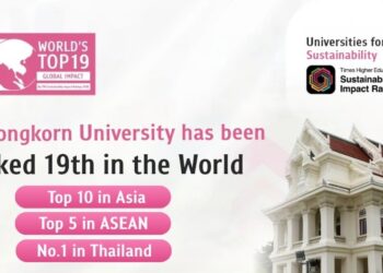 Chula Rises to 19th in the World for Sustainability, the Only Thai University in Asia’s Top 10 and ASEAN’s Top 5
