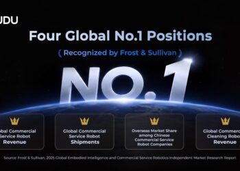 Pudu Robotics Ranked No.1 Globally in Four Commercial Service Robotics Dimensions by Frost & Sullivan