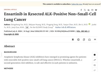 Groundbreaking Achievement: Study of Ensartinib as Postoperative Adjuvant Therapy Published in The New England Journal of Medicine
