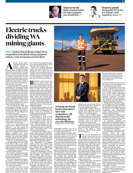 XCMG’s Electric Mining Push Featured in The Australian Financial Review
