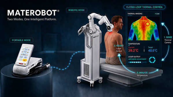 MATELASER Unveils MATEROBOT®, a Next-Generation Six-Axis Laser Therapy Robot With a Detachable Portable Laser System