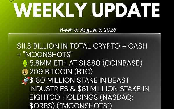 Bitmine Immersion Technologies (BMNR) Announces ETH Holdings Reach 5.8 Million Tokens, and Total Crypto and Total Cash Holdings of $11.3 Billion