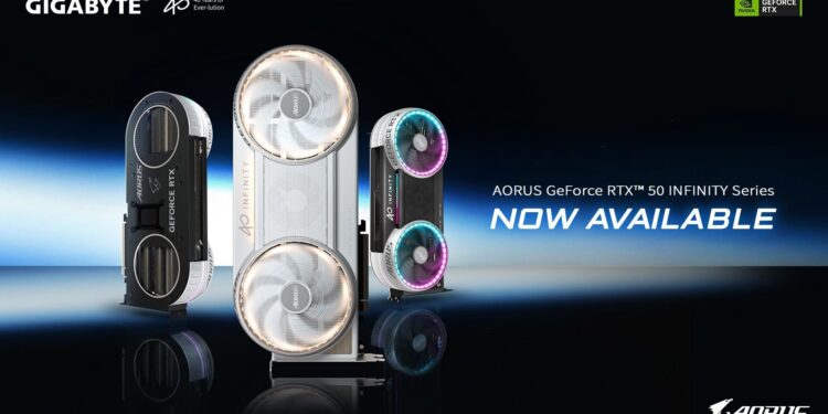 GIGABYTE Announces the Availability of AORUS GeForce RTX™ 50 INFINITY Series Graphics Cards
