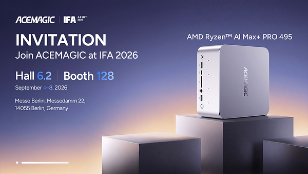 ACEMAGIC First to Introduce Ryzen AI Max+ PRO 495 AI Mini Workstation at IFA 2026