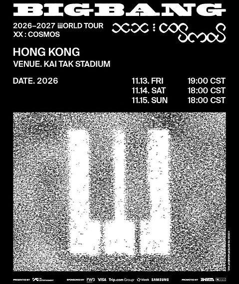 BIGBANG 2026-2027 WORLD TOUR  IN HONG KONG Officially Announced
