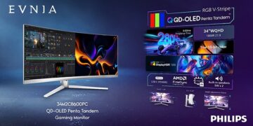 Play Without Limits, Create Without Compromise: Philips Evnia 34M2C8600PC Redefines the Gaming & Creator Workspace with Ultrawide QD-OLED Penta Tandem