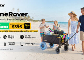 BougeRV Launches DuneRover, an All-New Electric Beach Wagon Built to Make Outdoor Hauling Effortless