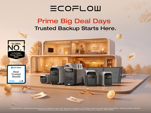 EcoFlow Launches Prime Big Deal Days With Limited-Time Savings on Trusted Home Backup Power Solutions