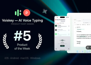 Voiskey Ranks #5 on Product Hunt Weekly Leaderboard, Expanding Daily Launch Momentum