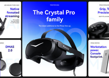 Pimax Unveils Crystal Pro with Native Foveated Streaming, Sending the GPU’s Native Image Wirelessly to the Headset