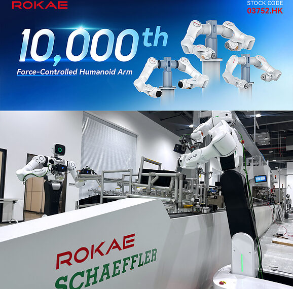 ROKAE delivers its 10,000th humanoid force-controlled arm